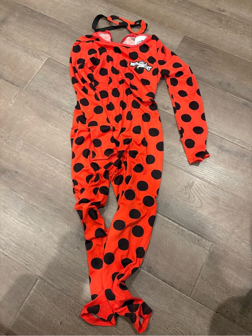 Miraculous Red & Black Polka Dot Kids One-Piece costume ladybug